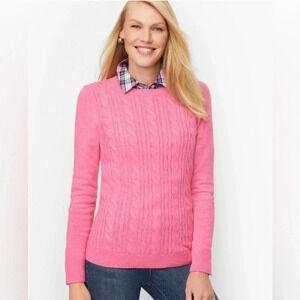 Talbots cable knit women’s sweater crew neck size M